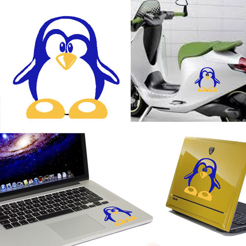 pegatina Linux pegatina bicolor