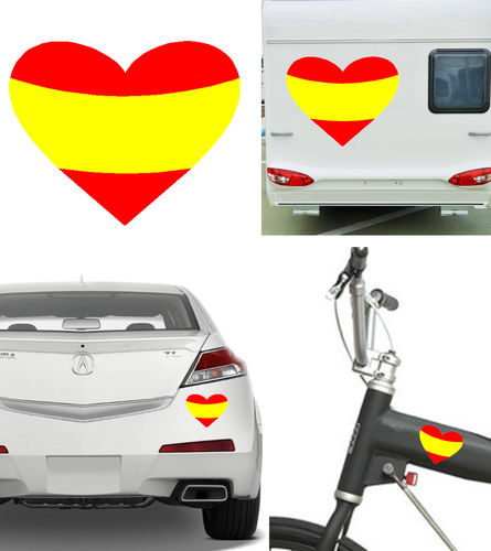 heart spanish flag sticker