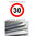 speed limit 30 aluminium 3mm