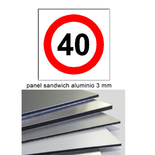 speed limit 40 aluminium 3mm
