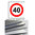 speed limit 40 aluminium 3mm