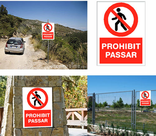 Cartel Prohibit Passar